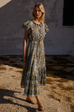 Load image into Gallery viewer, OLIPHANT Cinched Flirty Midi - Taj Blue