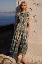 Load image into Gallery viewer, OLIPHANT Cinched Flirty Midi - Taj Blue