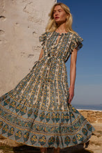 Load image into Gallery viewer, OLIPHANT Cinched Flirty Midi - Taj Blue