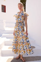 Load image into Gallery viewer, OLIPHANT Ruffle Collar Button Maxi - Poppy Marigold