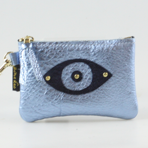 Zina Kao The Kara Metallic Applique Wallet - Evil Eye