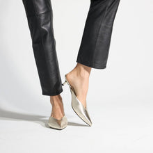 Load image into Gallery viewer, Yosi Samra Nolita Heel - Gold Nappa Leather