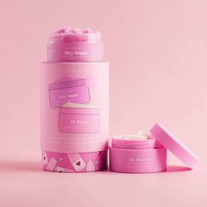 Beauty Body Scrub + Body Butter Set - Pink Champagne