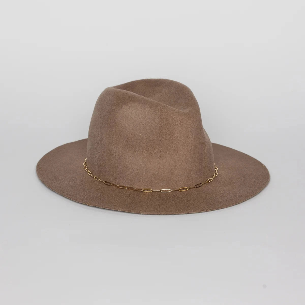 Taupe Hat Attack Fedora Hat Attack Harper Chain-Link Wool Fedora | Saks Fifth Avenue main image 4