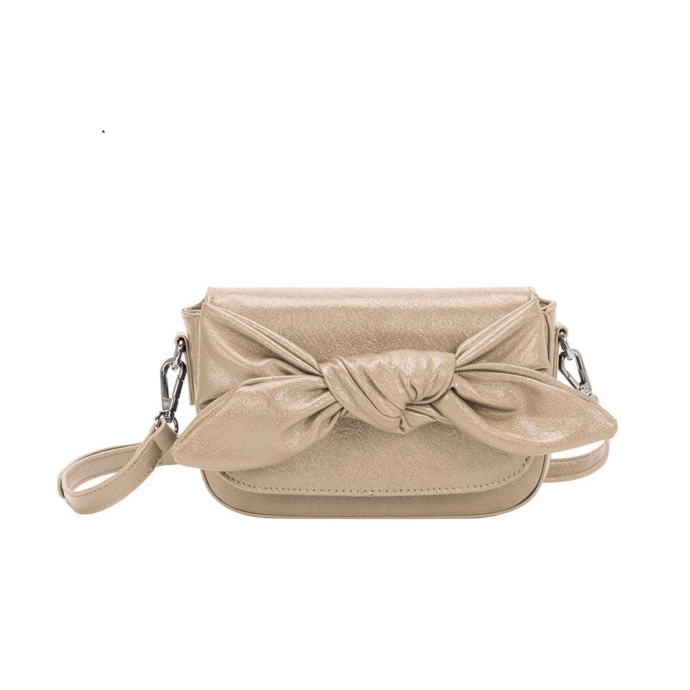 Melie Bianco Faye Recycled Vegan Crossbody Bag - Beige