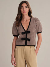 Load image into Gallery viewer, 525 America Elaine Puff Sleeve Tie Front Cardigan - Sea Salt Multi