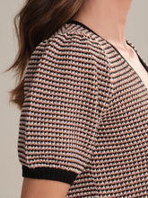 Load image into Gallery viewer, 525 America Elaine Puff Sleeve Tie Front Cardigan - Sea Salt Multi
