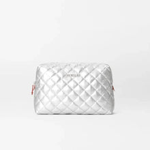 Load image into Gallery viewer, MZ Wallace Mica Cosmetic Bag - Matte Silver