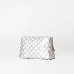 MZ Wallace Mica Cosmetic Bag - Matte Silver