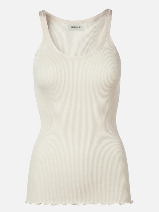 Rosemunde Silk top w/Elastic Band - Soft Powder