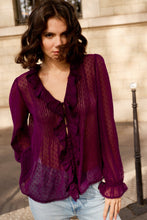 Load image into Gallery viewer, OLIPHANT Mila Top - Geneva Plum