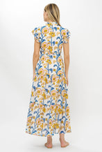 Load image into Gallery viewer, OLIPHANT Ruffle Collar Button Maxi - Poppy Marigold