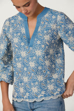 Load image into Gallery viewer, Shoshanna Lizzie Top - Chambray/Ivory