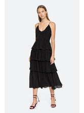 Load image into Gallery viewer, Sea Siya Silk Layered Dress - Black