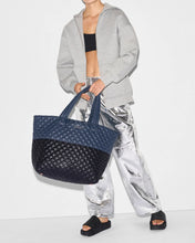 Load image into Gallery viewer, MZ Wallace Large Metro Tote Deluxe - Black/Navy