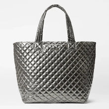 Load image into Gallery viewer, MZ Wallace Large Metro Tote Deluxe - Pewter Metallic