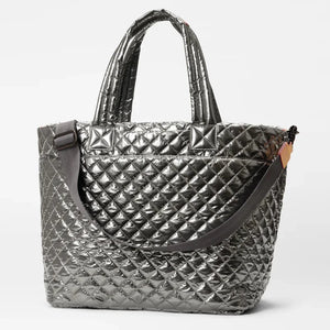 MZ Wallace Large Metro Tote Deluxe - Pewter Metallic