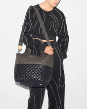 Load image into Gallery viewer, MZ Wallace Medium Metro Tote Deluxe - Black/Magnet Color Block