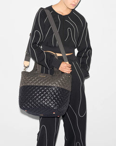 MZ Wallace Medium Metro Tote Deluxe - Black/Magnet Color Block