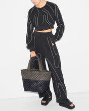 Load image into Gallery viewer, MZ Wallace Medium Metro Tote Deluxe - Black/Magnet Color Block