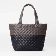 Load image into Gallery viewer, MZ Wallace Medium Metro Tote Deluxe - Black/Magnet Color Block