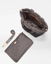 Load image into Gallery viewer, MZ Wallace Medium Metro Tote Deluxe - Black/Magnet Color Block