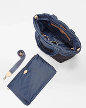 Load image into Gallery viewer, MZ Wallace Medium Metro Tote Deluxe - Black/Navy Color Block