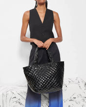 Load image into Gallery viewer, MZ Wallace Medium Metro Tote Deluxe - Black Lacquer