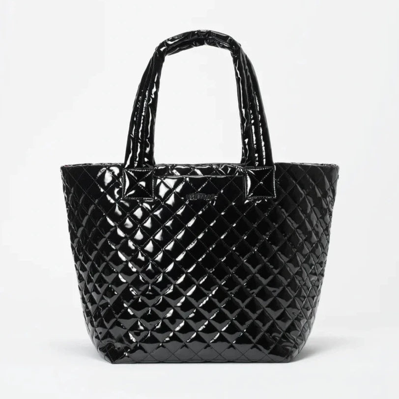 MZ Wallace Medium Metro Tote Deluxe - Black Lacquer