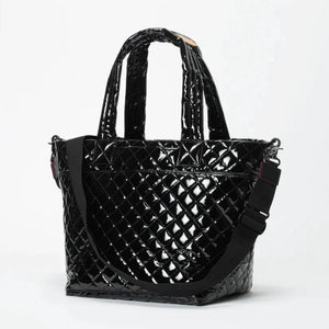 MZ Wallace Medium Metro Tote Deluxe - Black Lacquer