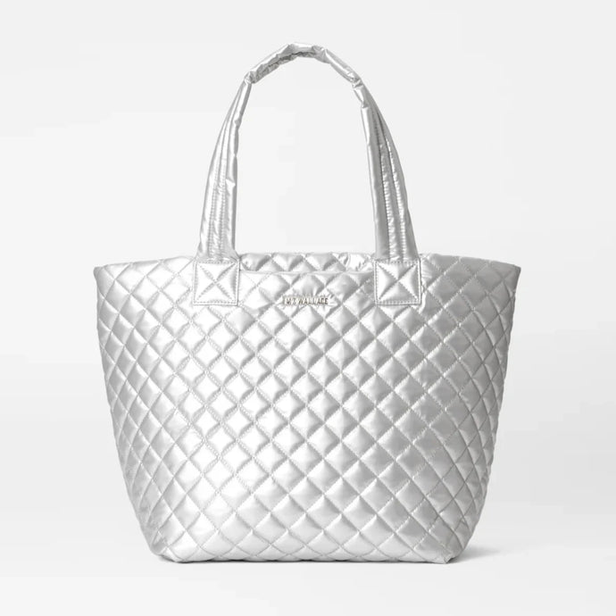 MZ Wallace Medium Metro Tote Deluxe - Matte Silver