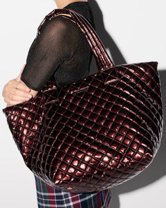 MZ Wallace Medium Metro Tote Deluxe - Bordeaux Lacquer