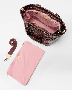 MZ Wallace Medium Metro Tote Deluxe - Bordeaux Lacquer