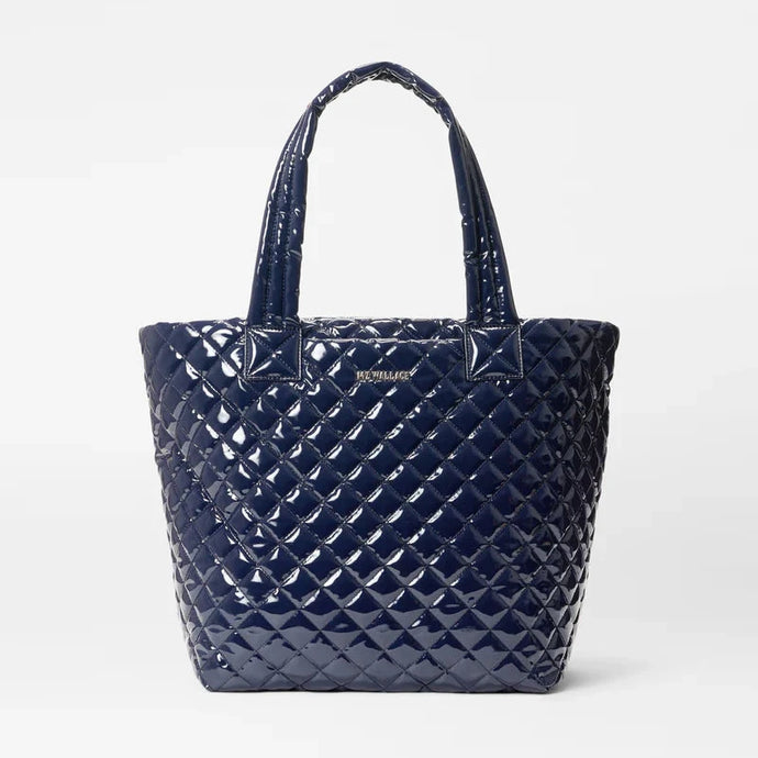 MZ Wallace Medium Metro Tote Deluxe - Navy Lacquer