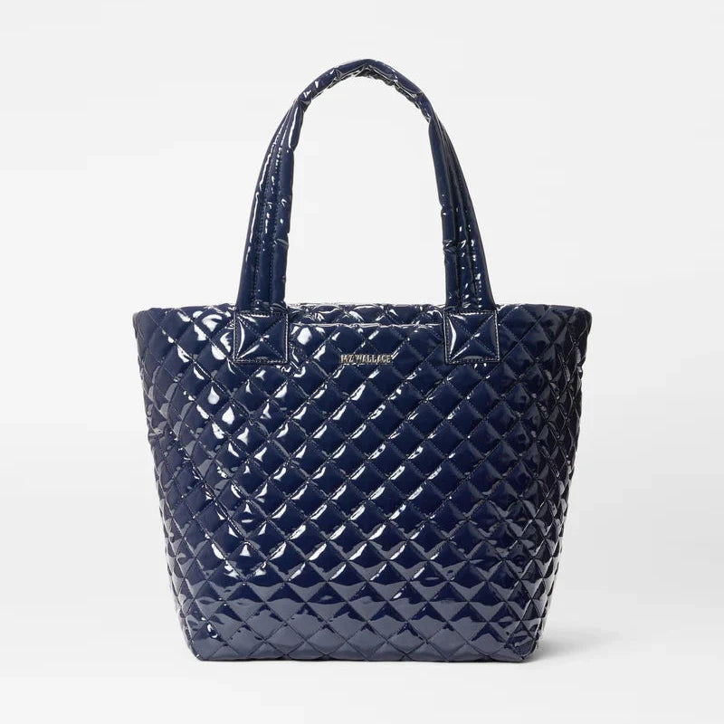 MZ Wallace Medium Metro Tote Deluxe - Navy Lacquer