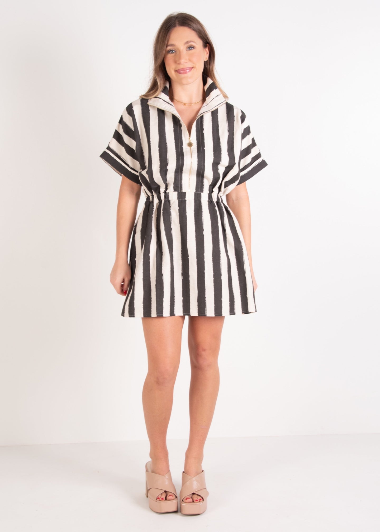 Emily McCarthy Pullover Dress - Stripe Noir