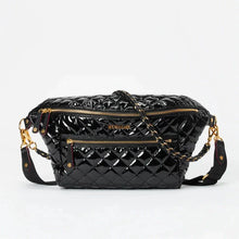 Load image into Gallery viewer, MZ Wallace Crosby Sling Bag - Black Lacquer