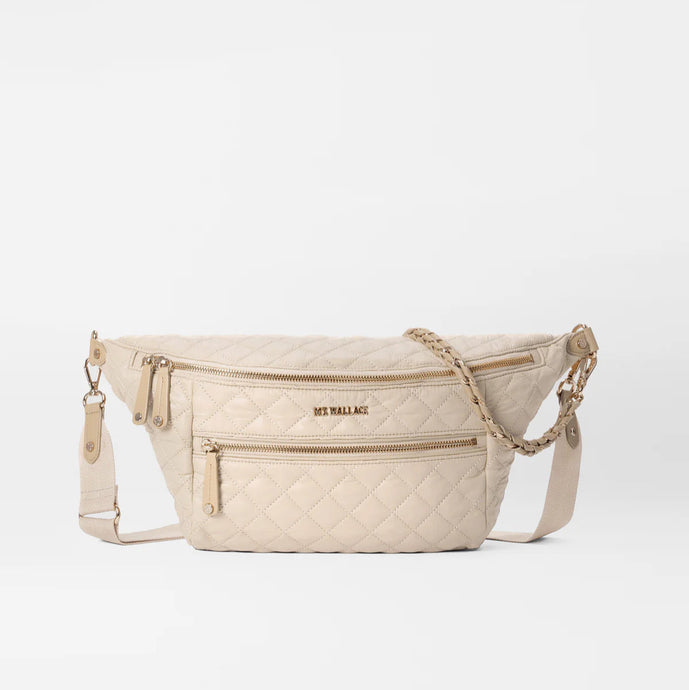 MZ Wallace Crosby Crossbody Sling Bag - Buff