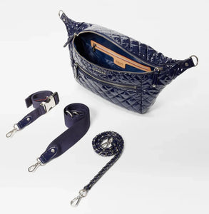 MZ Wallace Crosby Crossbody Sling Bag - Navy Lacquer