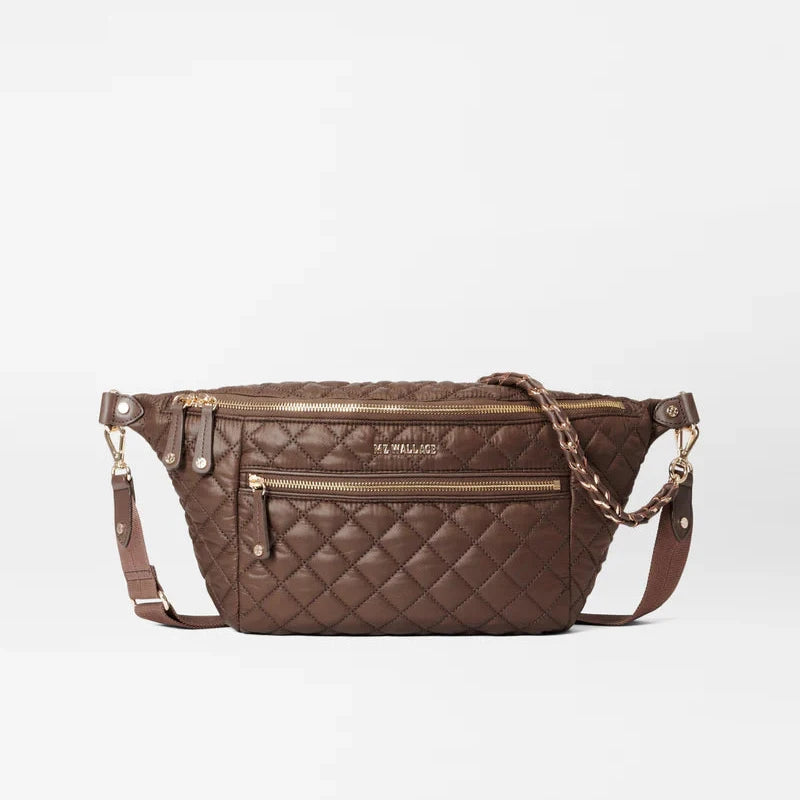 MZ Wallace Crosby Crossbody Sling Bag - Walnut