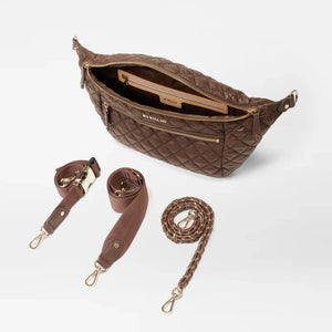 MZ Wallace Crosby Crossbody Sling Bag - Walnut