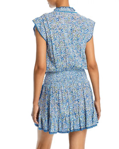 Poupette St. Barth Mini Dress Estelle - Blue Mayflower