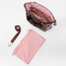 Load image into Gallery viewer, MZ Wallace Small Sutton Deluxe - Bordeaux Lacquer
