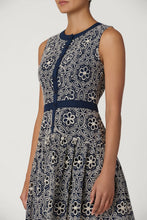 Load image into Gallery viewer, Shoshanna Sierra Dress - Navy/Ivory