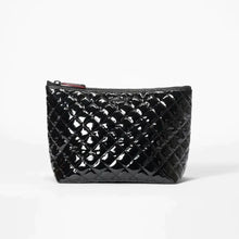 Load image into Gallery viewer, MZ Wallace Large Zoey Cosmetic Bag - Black Lacquer