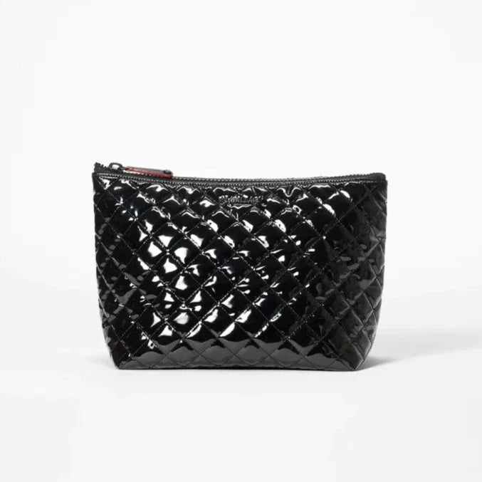 MZ Wallace Large Zoey Cosmetic Bag - Black Lacquer
