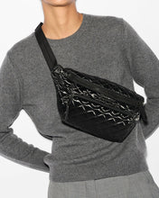 Load image into Gallery viewer, MZ Wallace Crosby Crossbody Sling Bag - Black Liquid