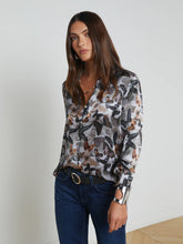 Load image into Gallery viewer, L&#39;Agence Tyler Silk Blouse - Multi Dark Butterfly