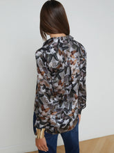 Load image into Gallery viewer, L&#39;Agence Tyler Silk Blouse - Multi Dark Butterfly