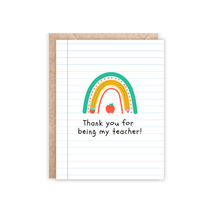 Load image into Gallery viewer, Jolly Rae Thank You for being my Teacher Card